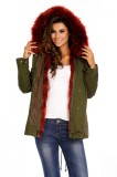 U609-1481 Geaca imblanita cu gluga si buzunare, M/L, S/M
