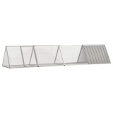 Cumpara ieftin Cusca pentru iepuri, gri, 403,5x80,5x71 cm, otel galvanizat