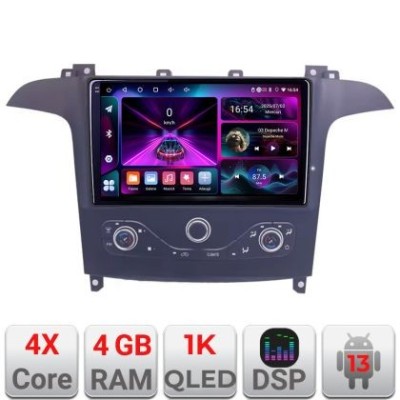 Navigatie Ford S-max 2006-2014 dedicata Android radio gps internet 4+64 InCell Display 1K KIT-smax-navi+EDT-E209-RK CarStore Technology foto