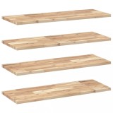 Cumpara ieftin Rafturi plutitoare 4 buc. 100x30x2cm lemn masiv acacia netratat