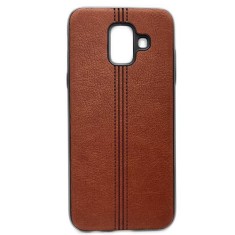 Husa telefon Silicon Samsung A6 2018 a600 Brown Leather