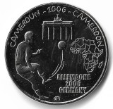 Camerun - Monede de fantezie - 1500 Francs CFA 2006 - Campionatul Mondial de Fodbal Germania, Fier placat cu nichel, 26 mm, UNC !!!, Africa