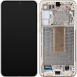 Cumpara ieftin Display cu Touchscreen Samsung Galaxy S23+ S916, cu Rama, Alb (Cream), Service Pack GH82-30476B