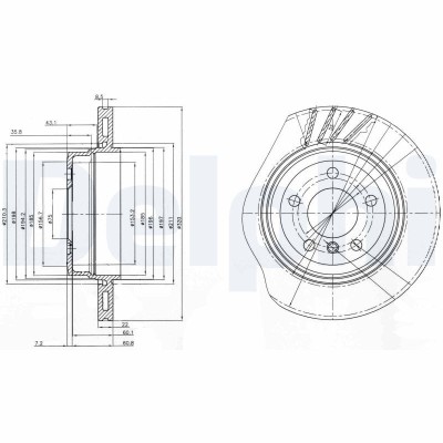 DELPHI BG3943 Disc frana foto