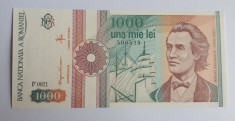 Romania - 1000 Lei 1991 - Cu punct - UNC foto