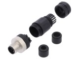 Conector M12 tată, 4 pini, IP67