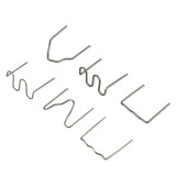 Cumpara ieftin Set 600 Capse pentru pistol de lipit, Bomstom, 6 modele, 0.6/0.8 mm, Argintiu