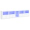 vidaXL Dulap cu lumini LED, alb, 283x37x67 cm