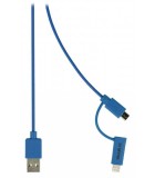 Cablu alimentare si sincronizare albastru USB 2.0 A tata - micro B, Valueline