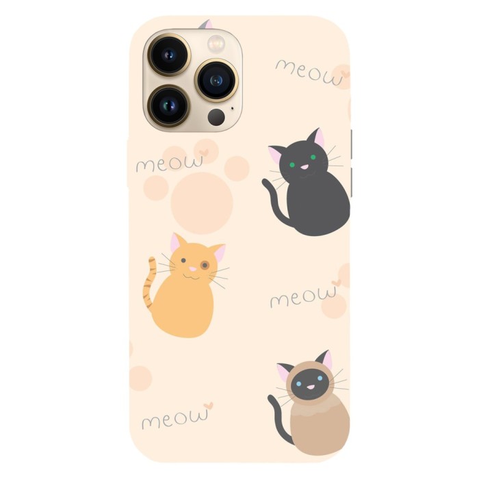 Husa compatibila cu Apple iPhone 13 model Meow pattern, Silicon, TPU, Viceversa