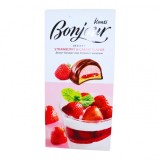 Desert glazurat cu biscuit si dulceata de capsuni Konti Bonjour 232g MGR15120