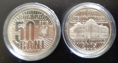 Romania 50 Bani 2015 ,10 ani Denominarea , din fisic (unc) in capsula transp foto