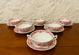 SET DE 6 BOLURI CU FARFURII- PORTELAN ENGLEZESC &quot;WINDSOR&quot; RIDGWAY STAFFORDSHIRE