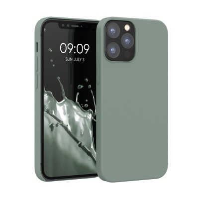 Husa Kwmobile pentru Apple iPhone 12/iPhone 12 Pro, Verde, Silicon, KWM000011JP100C foto