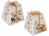 Set 2 cutii cadouri Craciun hartie multicolora cm 24,5 x 24,5 x 24 H