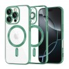 Husa MagSafe pentru Apple iPhone 16 Pro, Techsuit, Luxury Crystal, Verde Deschis