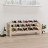Suport Sticle Vin vidaXL, Lemn Masiv Pin, 30 Sticle, 109.5x30x42cm, Maro