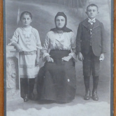 Foto pe carton gros , sfarsit de secol 19 , Foto Hum Joszef , Jimbolia