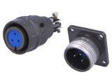 Conector circular soclu mufă DS1110-06 tată mamă PIN 3 5A, CONNFLY