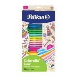 Set carioci Pelikan Colorella Star C302, set 50 culori, include 3 neon, 10