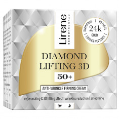 Crema anti-rid cu efect de fermitate 50+ pentru zi si noapte Diamond Lifting 3D, 50ml, Lirene