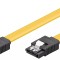 Cablu de date SATA III 6Gbit/s SATA L - SATA L 0.7m galben Goobay