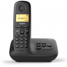 DECT fara fir Gigaset A270A Extensie telefon, cu robot telefonic, negru, versiunea italiana - SECOND