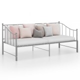 vidaXL Cadru pat canapea extensibilă, gri, 90x200 cm, metal