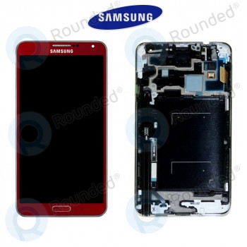 Samsung Galaxy Note 3 (N9005) Unitate de afișare completă roșie GH97-15209D foto