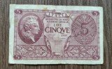 Bancnota Italia - 5 Lire 1944