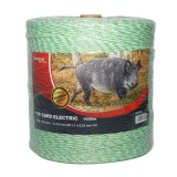 Fir pentru gard electric Breckner Germany 1000 m, 2.5 mm, verde-alb