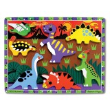 Puzzle lemn in relief dinozauri melissa and doug, Melissa &amp; Doug