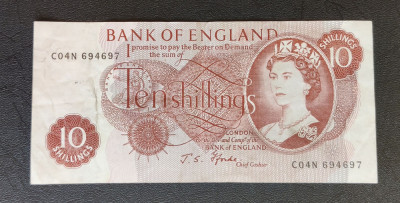 UK / Anglia - 10 Shillings ND (1960-1970) signature J.S. Fforde foto