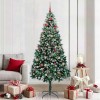 VidaXL Brad de Crăciun artificial Verde 210 cm PVC și Oțel și Plastic 3396281