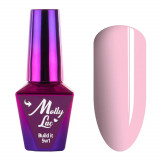 Gel de lustruit UV / LED Molly Lac, Gel de lustruit UV / LED 5 &icirc;n 1 - Trandafir, 10ml