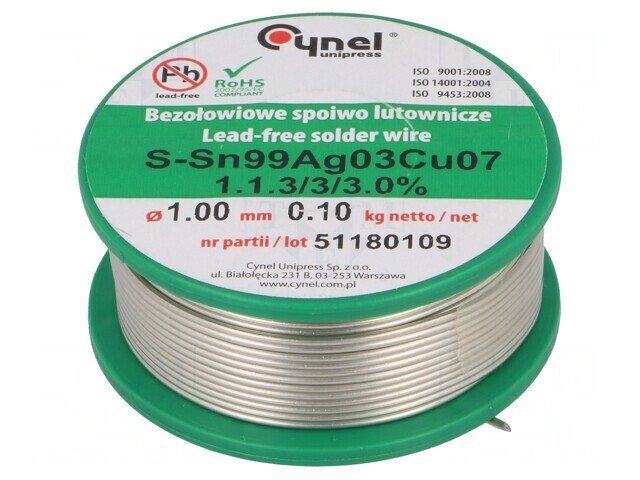 S&acirc;rmă de Lipit Fără Plumb 1mm 100g
