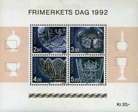Norvegia 1992 - Ziua marcii postale-sticlarie, bloc neuzat