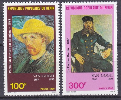 DB1 Pictura van Gogh 1980 Benin 2 v. MNH foto