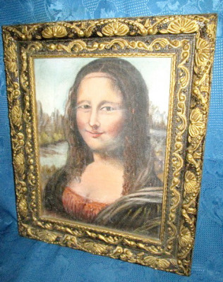 1852-GIOCONDA-Reproducere dupa original ulei/carton sau ulei/panza pe carton. foto