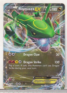 bnk crc Cartonas Pokemon 2015 Rayquaza Ex 60/108 holo foto