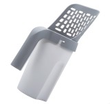 Lopatica pentru litiera, si cana cu sistem de prindere al sacilor menajeri, usor de folosit, design ergonomic, rezistent, economiseste nisip curat, se