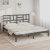 VidaXL Cadru de pat, gri, 200x200 cm, lemn masiv 3105972