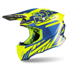 Casca Airoh Twist 2.0 Blue Yellow Fluo