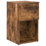 vidaXL Dulap de pat Stejar fumuriu 29 x 31,5 x 49 cm Lemn prelucrat 8001105