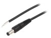 Cablu DC 5,5/2,1 Negru 0,5m, WEST POL