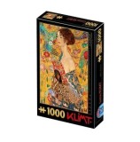 Cumpara ieftin Puzzle adulti D-Toys Gustav Klimt - Lady with a Fan, 1000 piese