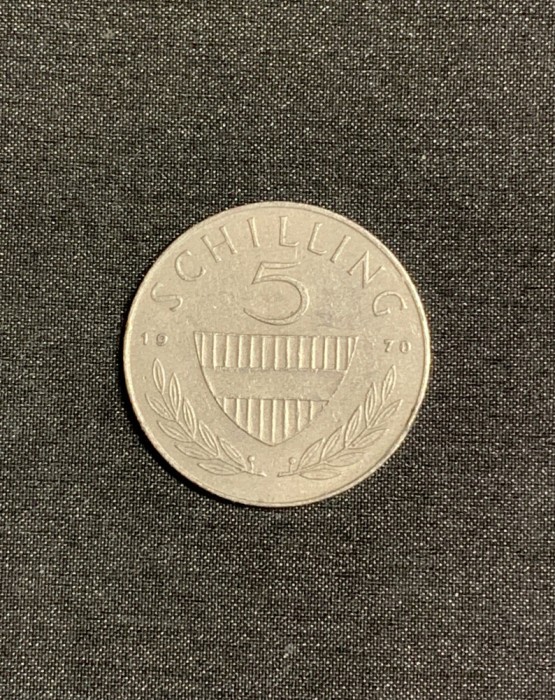 Moneda 5 schilling 1970 Austria