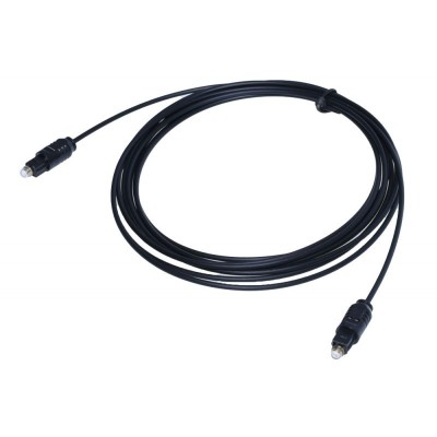 Cablu Audio Optic elSales ELS-OPT-300, Lungime 300 cm, Confectionat din Fibra Optica, Negru foto