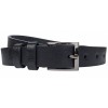 Curea barbati, eleganta, pentru costum, din piele naturala, Negru, 3cm - CK77N, ALPE LEATHER