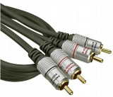 Cablu RCA mufa tata x2 din ambele parti 1.8m negru PROLINK TCV4270-1.8